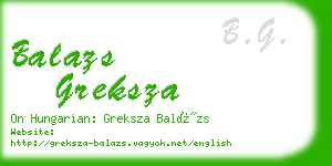 balazs greksza business card